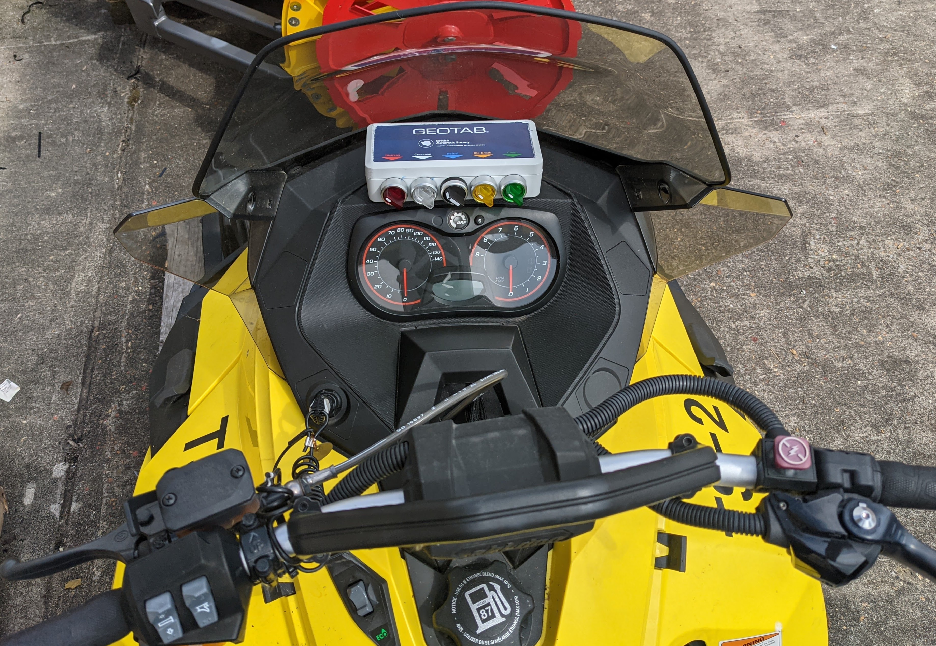 BAS snowmobile with Geotab tech